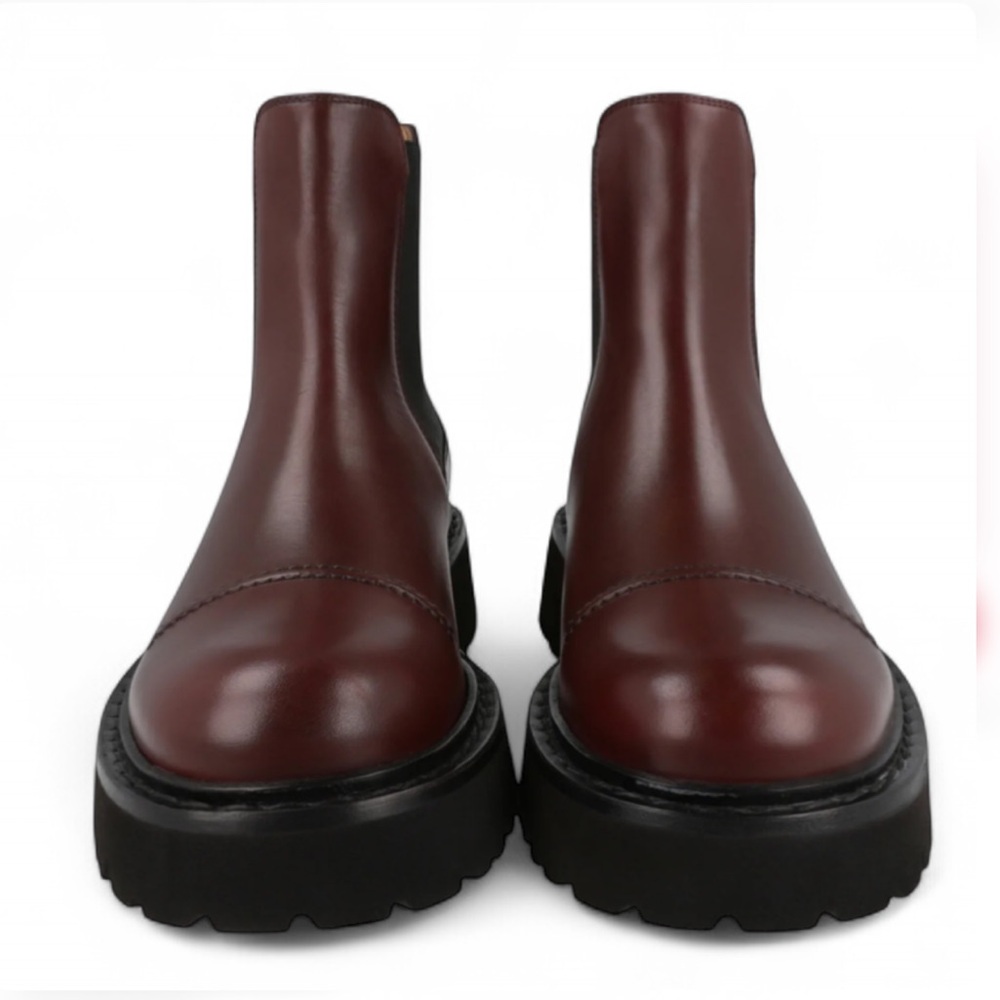 NWT Men’s Ferragamo George 2 Brown Leather Chelsea Boots US Men’s 9.5 - Picture 3 of 7